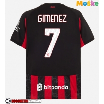 Moške Nogometnih dresov AC Milan Santiago Gimenez #7 Domači 2025-26 Kratki rokavi